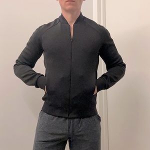 Alexander Wang Scuba Neoprene Men’s Bomber Jacket in Black